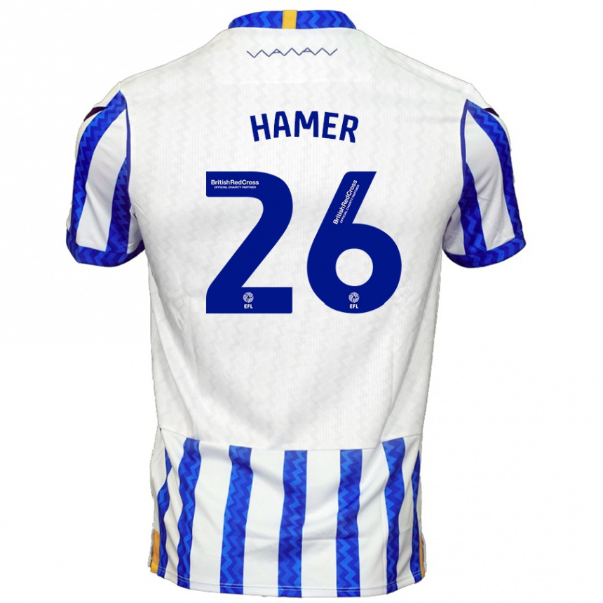 Kinder Fußball Ben Hamer #26 Blau Weiß Heimtrikot Trikot 2024/25 T-Shirt Luxemburg