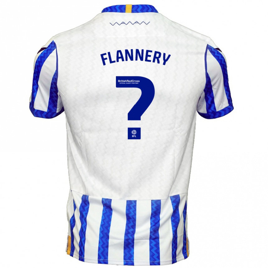 Kinder Fußball Cian Flannery #0 Blau Weiß Heimtrikot Trikot 2024/25 T-Shirt Luxemburg