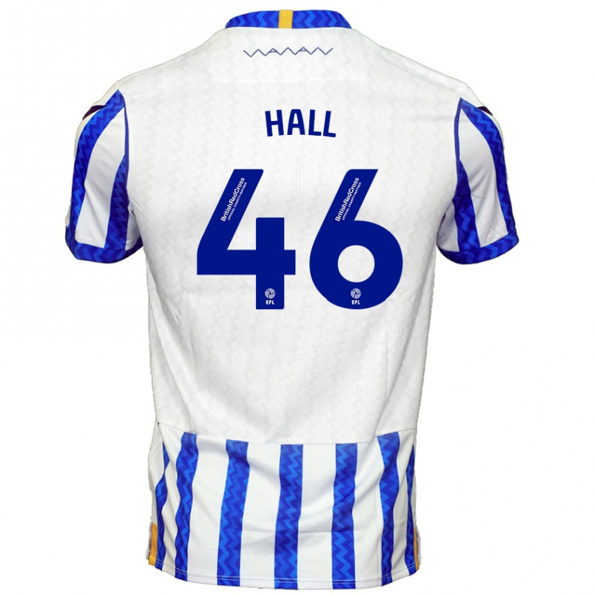 Kinder Fußball Jack Hall #46 Blau Weiß Heimtrikot Trikot 2024/25 T-Shirt Luxemburg