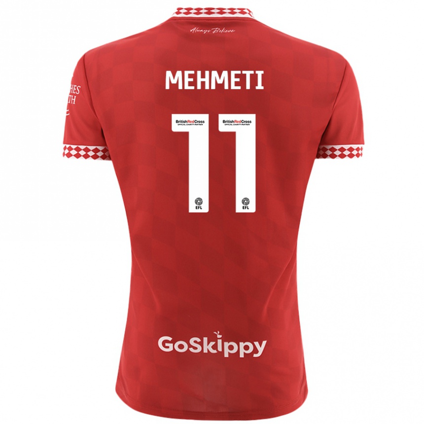 Kinder Fußball Anis Mehmeti #11 Rot Heimtrikot Trikot 2024/25 T-Shirt Luxemburg