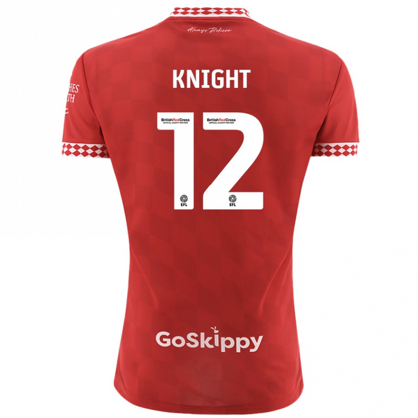 Kinder Fußball Jason Knight #12 Rot Heimtrikot Trikot 2024/25 T-Shirt Luxemburg