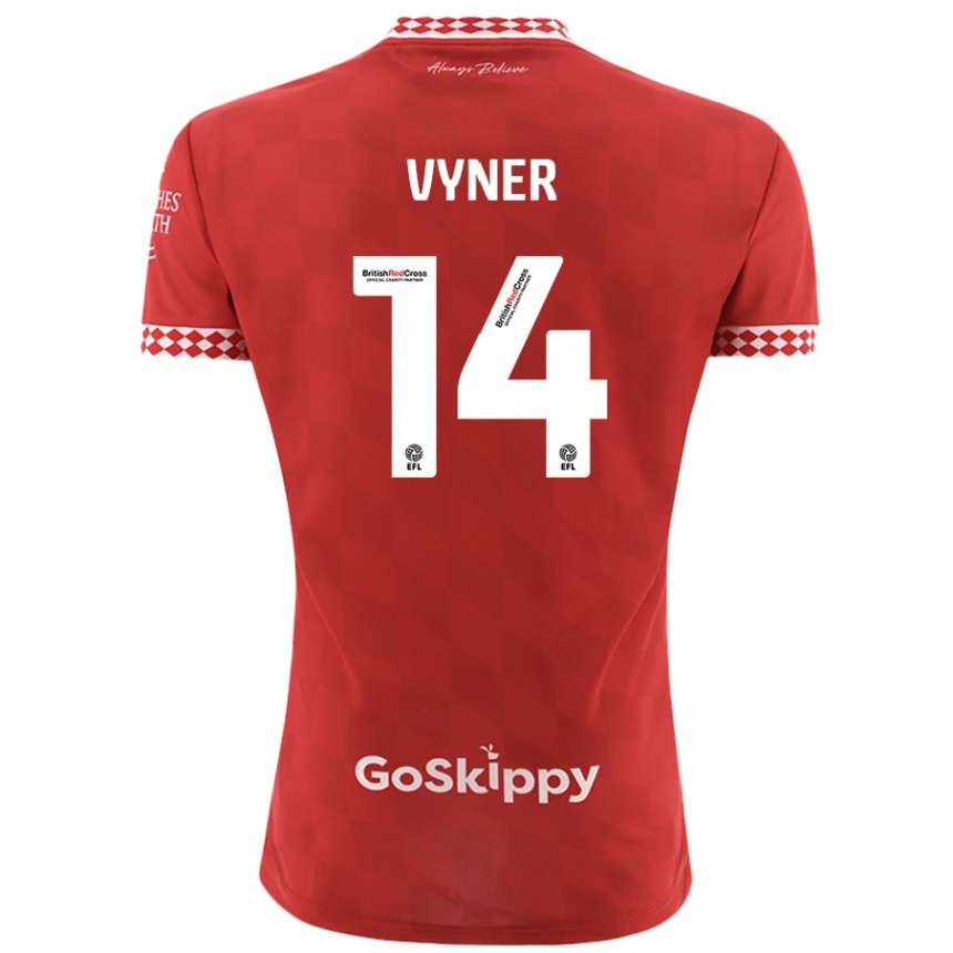 Kinder Fußball Zak Vyner #14 Rot Heimtrikot Trikot 2024/25 T-Shirt Luxemburg