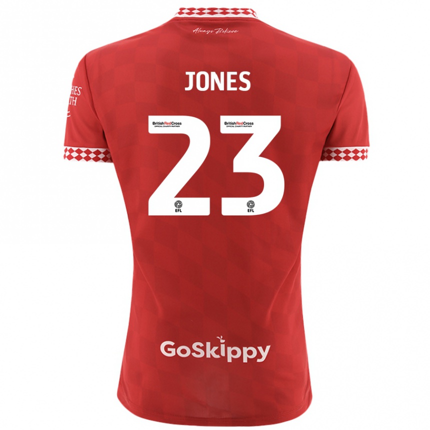 Kinder Fußball Carrie Jones #23 Rot Heimtrikot Trikot 2024/25 T-Shirt Luxemburg