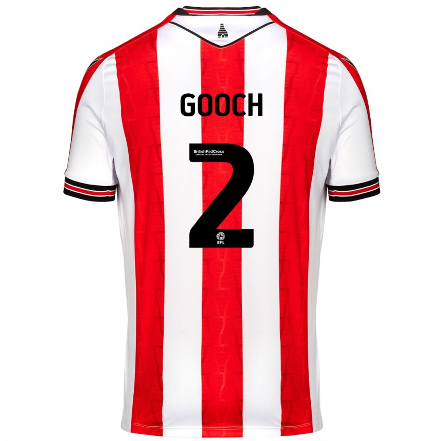 Kinder Fußball Lynden Gooch #2 Rot Weiß Heimtrikot Trikot 2024/25 T-Shirt Luxemburg