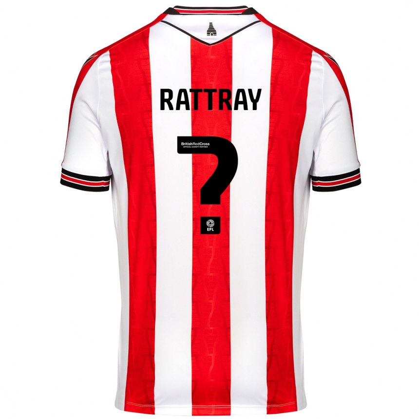 Kinder Fußball Zane Rattray #0 Rot Weiß Heimtrikot Trikot 2024/25 T-Shirt Luxemburg