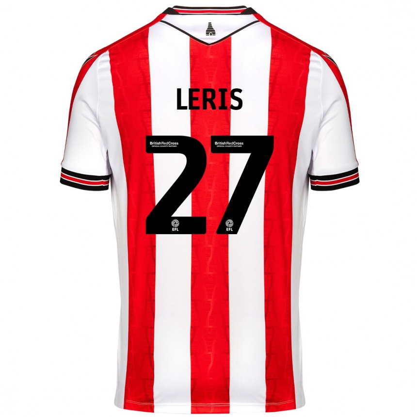 Kinder Fußball Mehdi Léris #27 Rot Weiß Heimtrikot Trikot 2024/25 T-Shirt Luxemburg