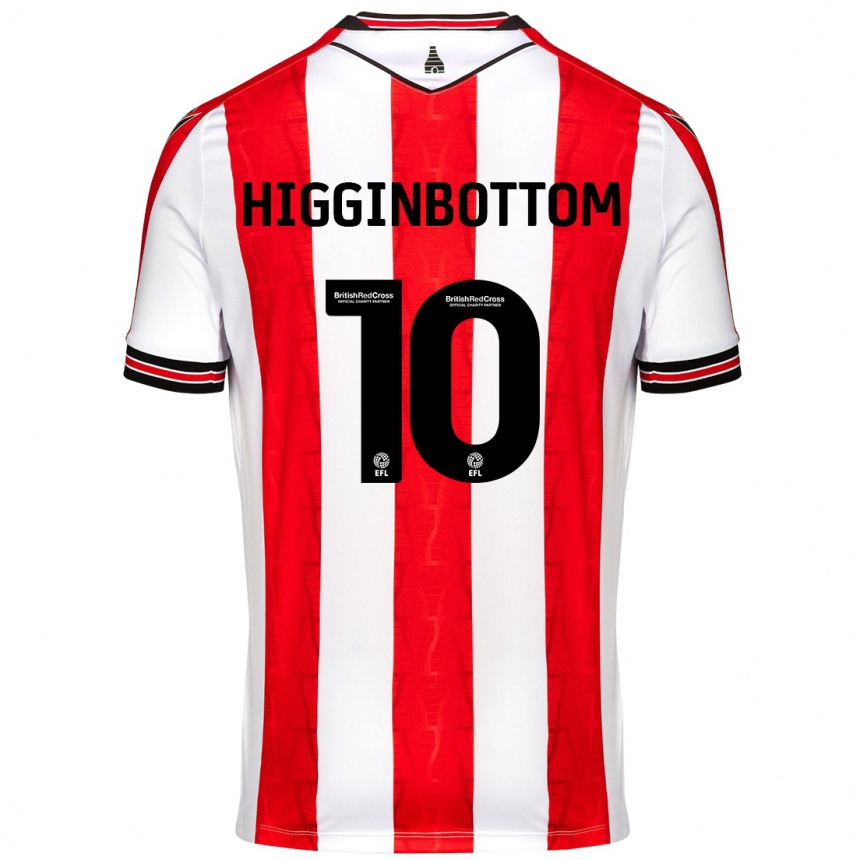 Kinder Fußball Alice Higginbottom #10 Rot Weiß Heimtrikot Trikot 2024/25 T-Shirt Luxemburg