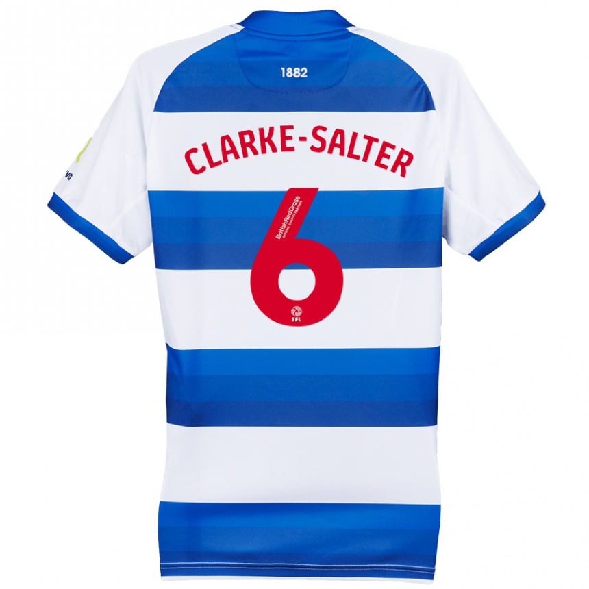 Kinder Fußball Jake Clarke-Salter #6 Weiß Blau Heimtrikot Trikot 2024/25 T-Shirt Luxemburg