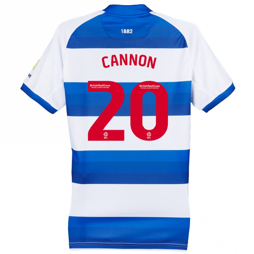 Kinder Fußball Reggie Cannon #20 Weiß Blau Heimtrikot Trikot 2024/25 T-Shirt Luxemburg