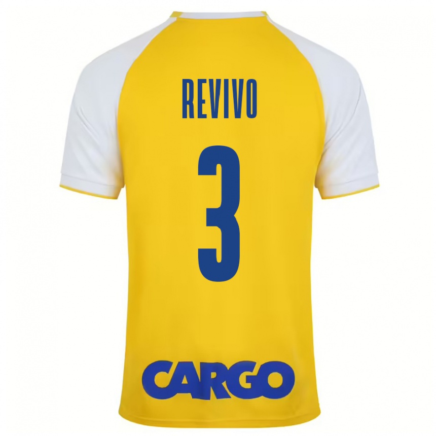 Kinder Fußball Roy Revivo #3 Gelb Weiß Heimtrikot Trikot 2024/25 T-Shirt Luxemburg