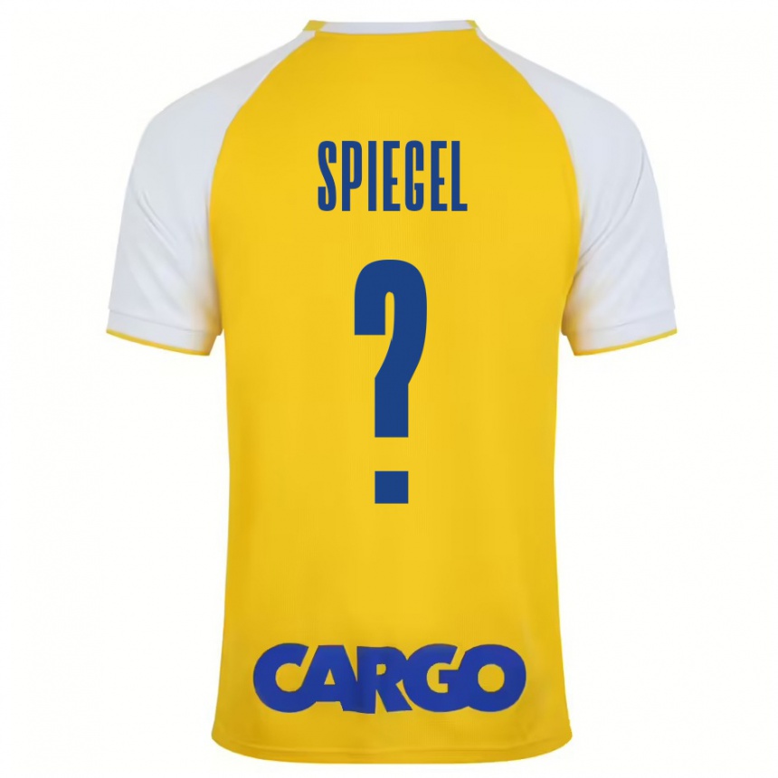 Kinder Fußball Liran Spiegel #0 Gelb Weiß Heimtrikot Trikot 2024/25 T-Shirt Luxemburg