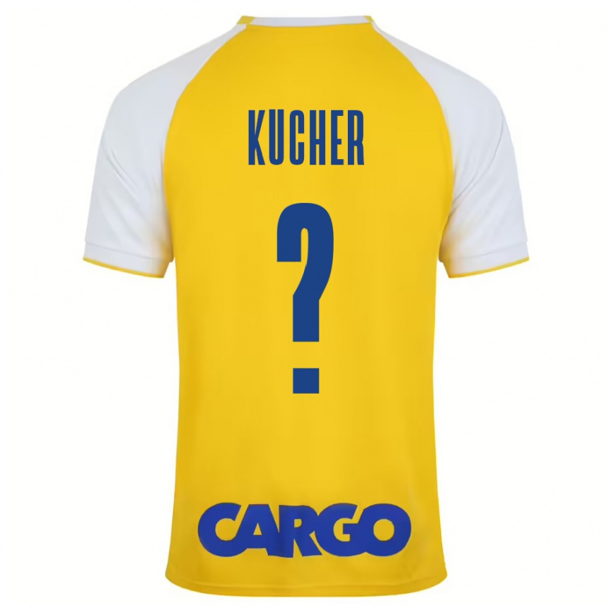 Kinder Fußball Yahonatan Kucher #0 Gelb Weiß Heimtrikot Trikot 2024/25 T-Shirt Luxemburg