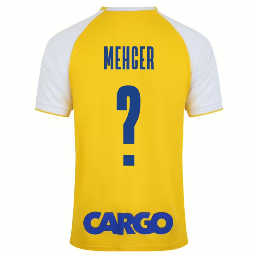 Kinder Fußball Itay Mehger #0 Gelb Weiß Heimtrikot Trikot 2024/25 T-Shirt Luxemburg