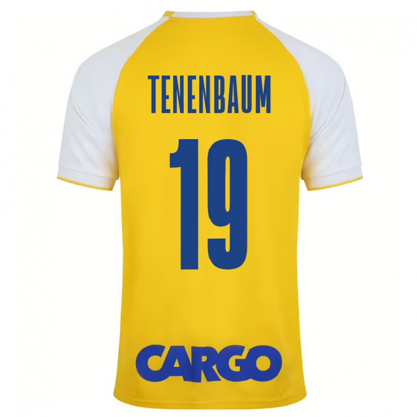 Kinder Fußball Daniel Tenenbaum #19 Gelb Weiß Heimtrikot Trikot 2024/25 T-Shirt Luxemburg