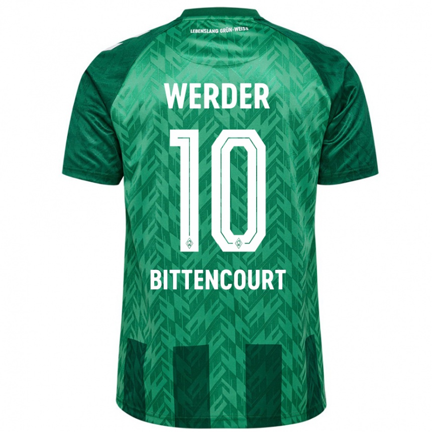 Kinder Fußball Leonardo Bittencourt #10 Grün Heimtrikot Trikot 2024/25 T-Shirt Luxemburg