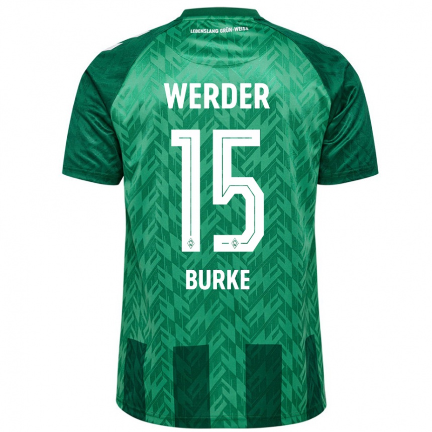 Kinder Fußball Oliver Burke #15 Grün Heimtrikot Trikot 2024/25 T-Shirt Luxemburg