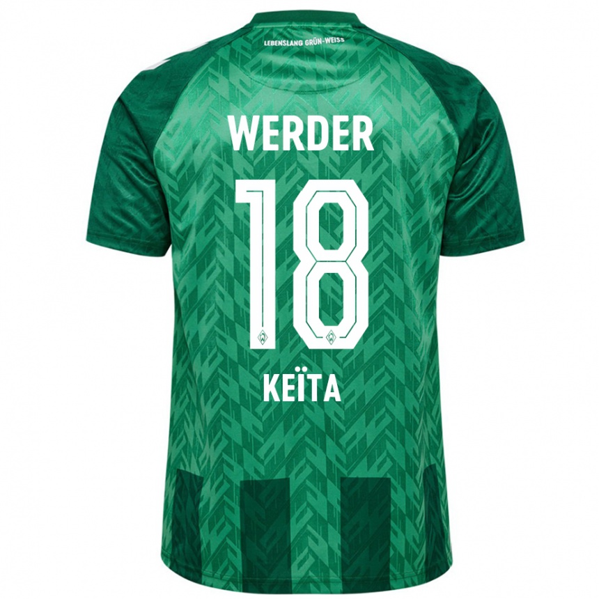 Kinder Fußball Naby Keïta #18 Grün Heimtrikot Trikot 2024/25 T-Shirt Luxemburg