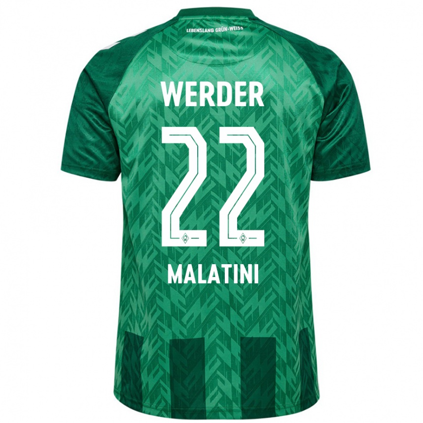 Kinder Fußball Julián Malatini #22 Grün Heimtrikot Trikot 2024/25 T-Shirt Luxemburg