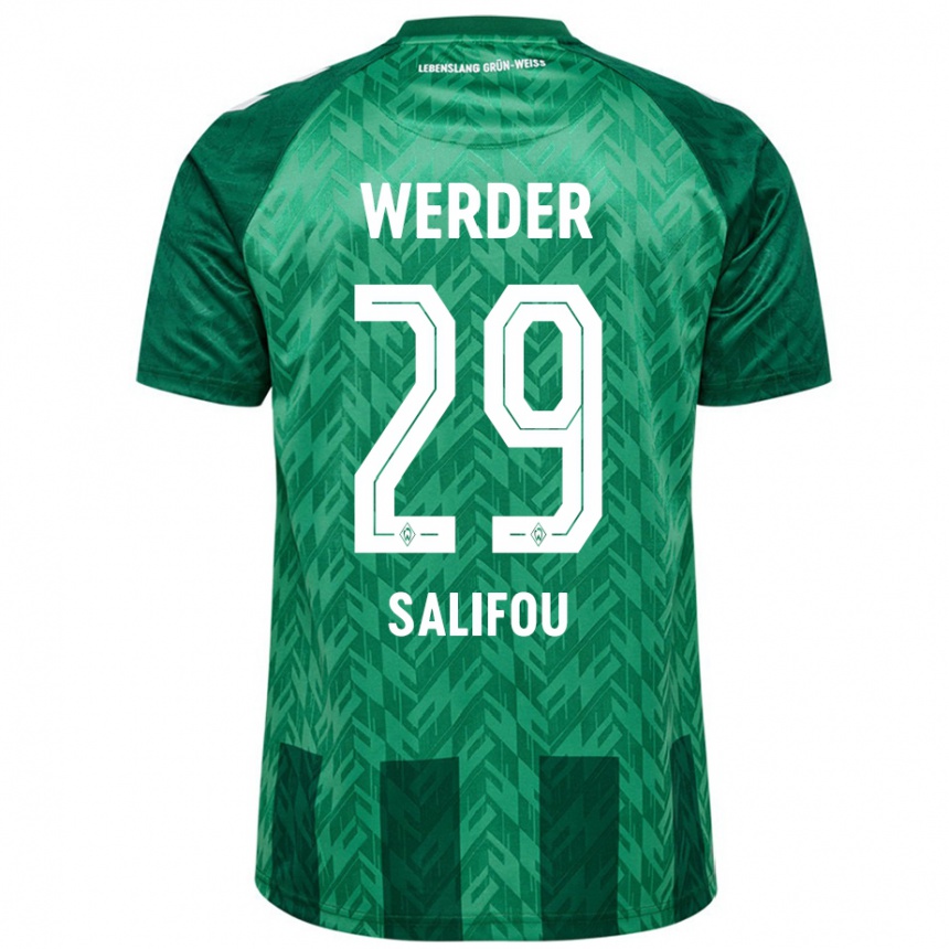 Kinder Fußball Dikeni Salifou #29 Grün Heimtrikot Trikot 2024/25 T-Shirt Luxemburg