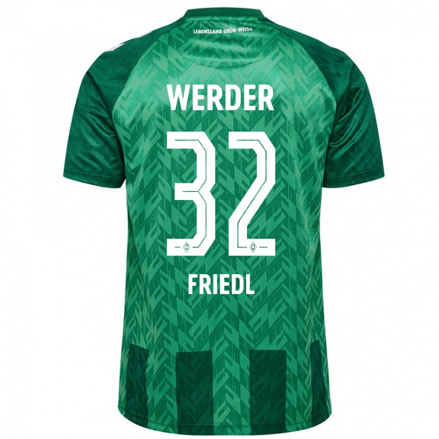 Kinder Fußball Marco Friedl #32 Grün Heimtrikot Trikot 2024/25 T-Shirt Luxemburg