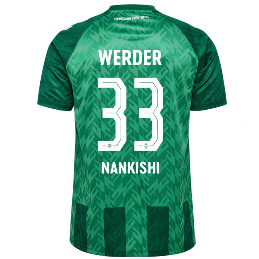 Kinder Fußball Abdenego Nankishi #33 Grün Heimtrikot Trikot 2024/25 T-Shirt Luxemburg