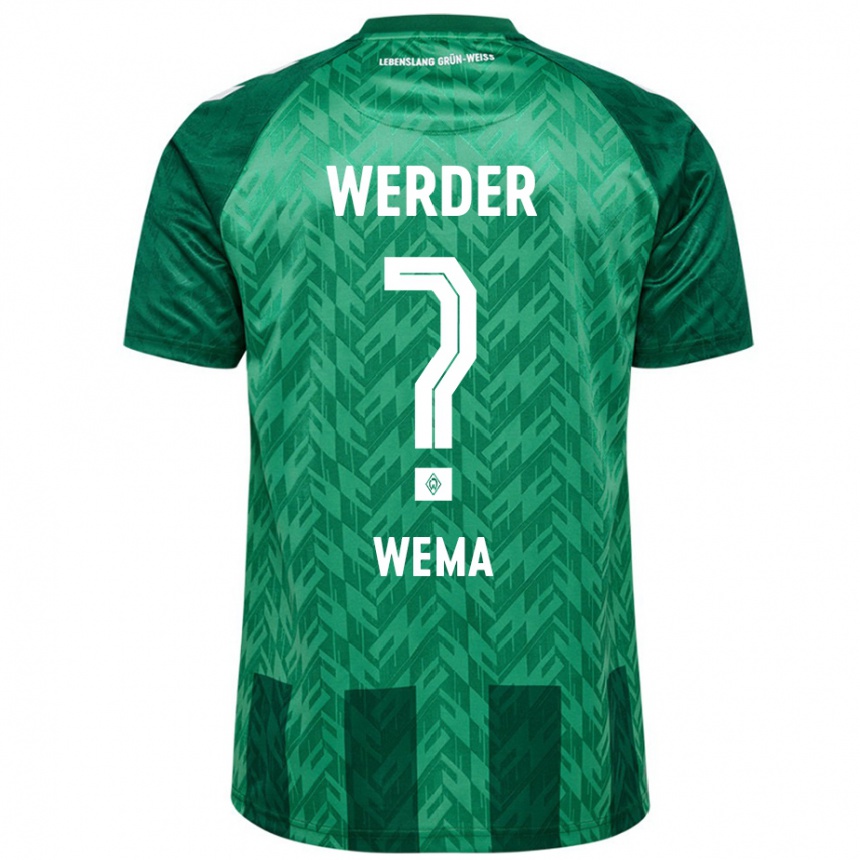 Kinder Fußball Aize Wema #0 Grün Heimtrikot Trikot 2024/25 T-Shirt Luxemburg