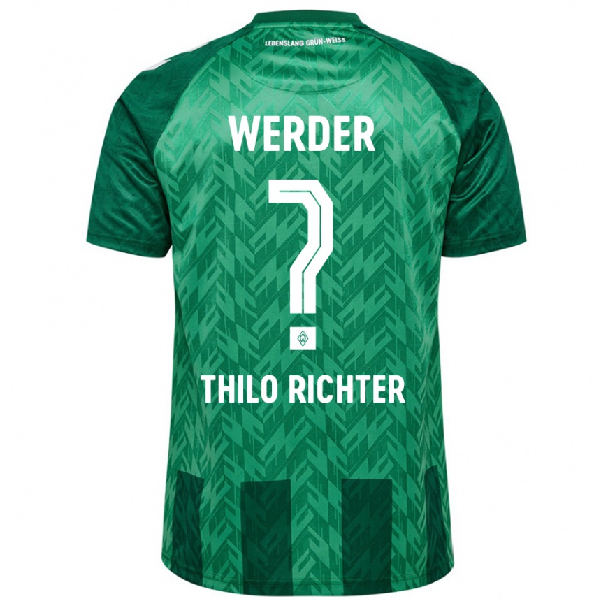 Kinder Fußball Jasper Thilo Richter #0 Grün Heimtrikot Trikot 2024/25 T-Shirt Luxemburg