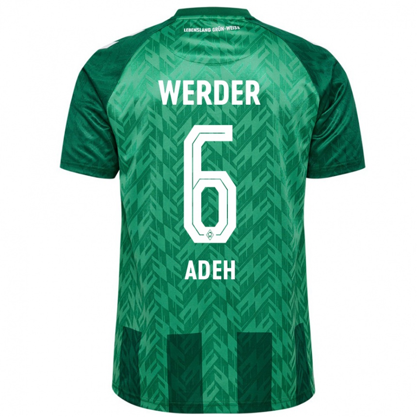 Kinder Fußball Wesley Adeh #6 Grün Heimtrikot Trikot 2024/25 T-Shirt Luxemburg