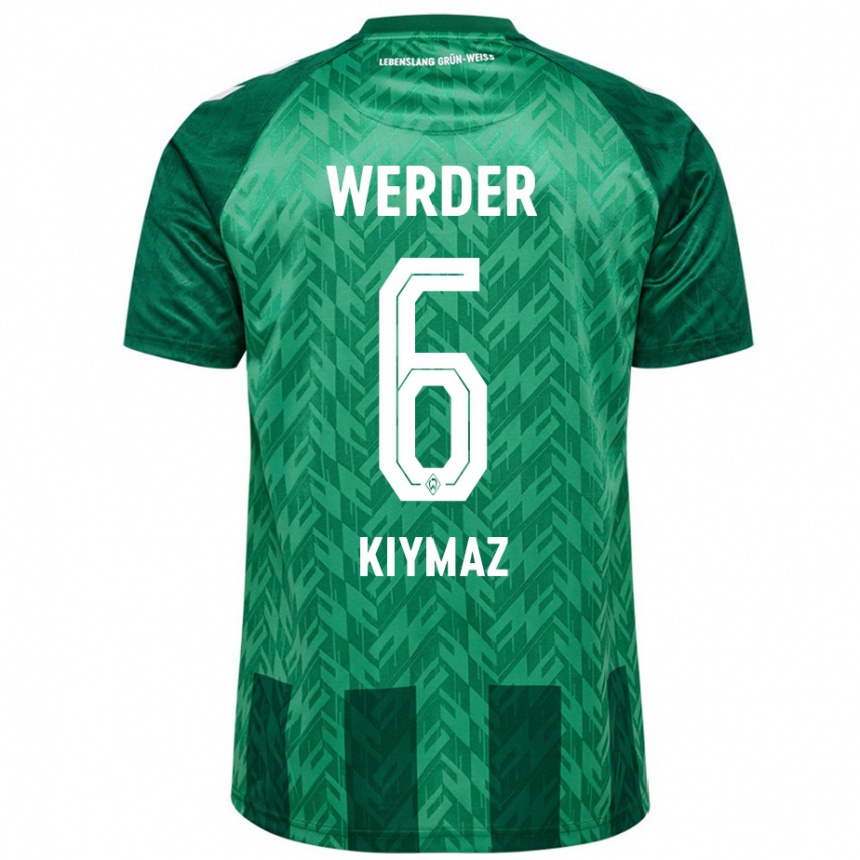 Kinder Fußball Anil Kiymaz #6 Grün Heimtrikot Trikot 2024/25 T-Shirt Luxemburg