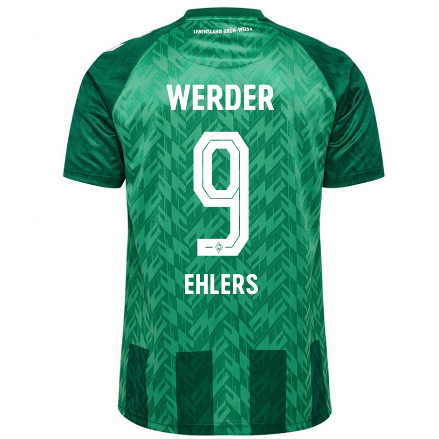 Kinder Fußball Jannic Ehlers #9 Grün Heimtrikot Trikot 2024/25 T-Shirt Luxemburg