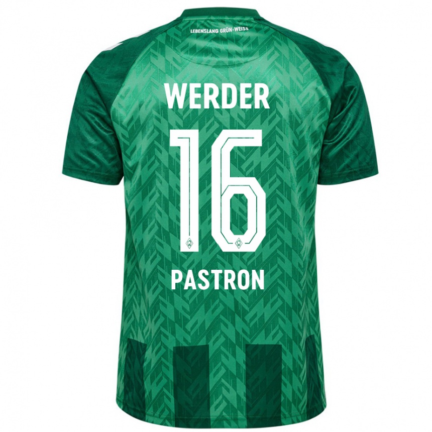 Kinder Fußball Alvin Pastron #16 Grün Heimtrikot Trikot 2024/25 T-Shirt Luxemburg