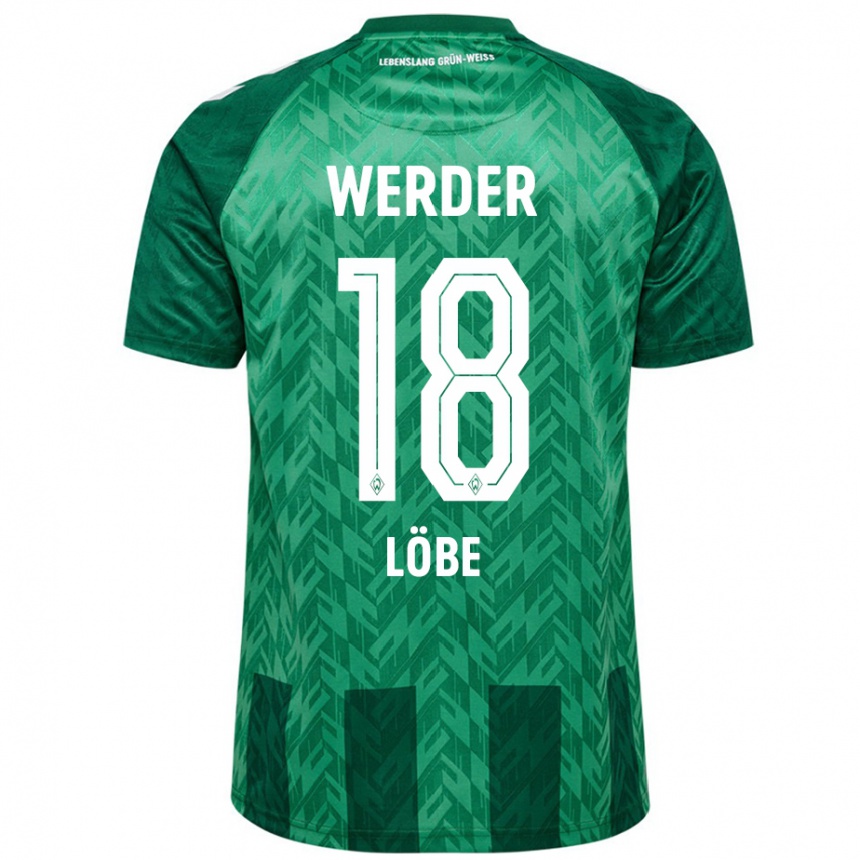 Kinder Fußball Jasper Löbe #18 Grün Heimtrikot Trikot 2024/25 T-Shirt Luxemburg