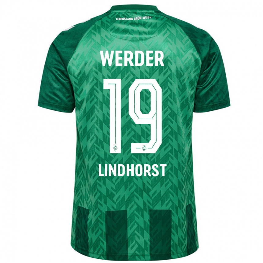 Kinder Fußball Jerrit Lindhorst #19 Grün Heimtrikot Trikot 2024/25 T-Shirt Luxemburg