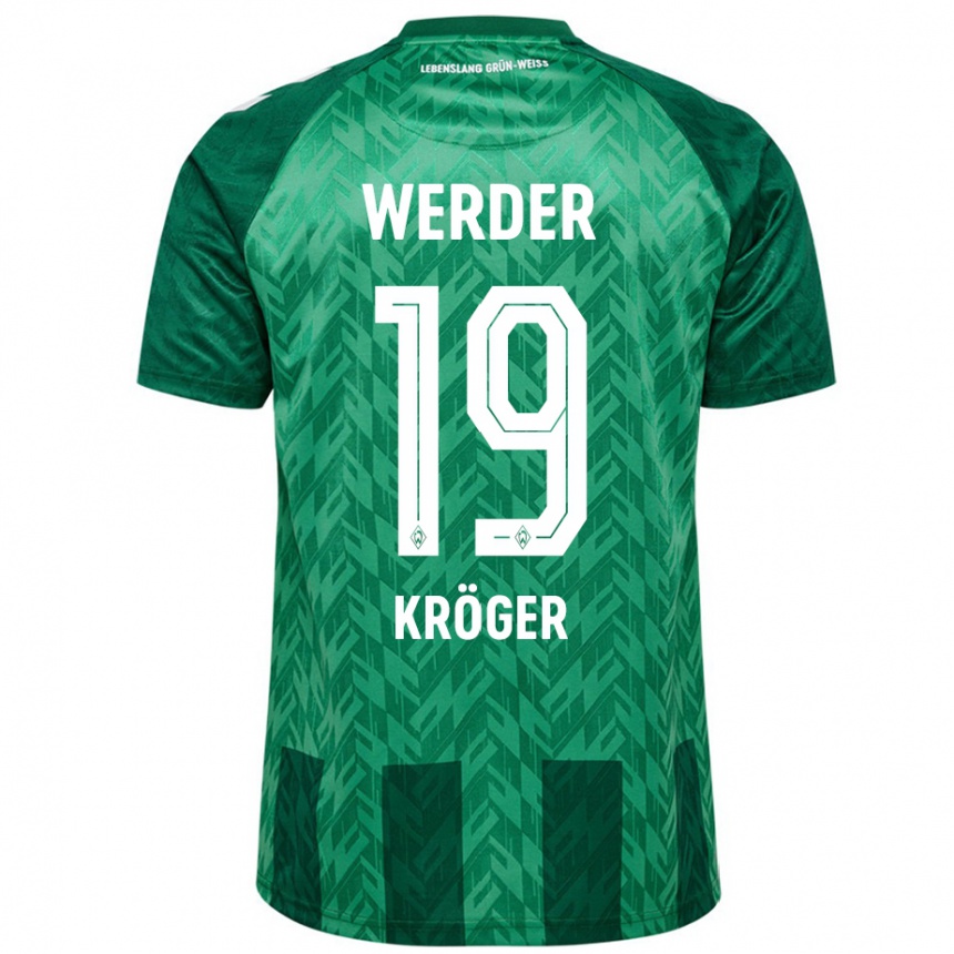 Kinder Fußball Moritz Kröger #19 Grün Heimtrikot Trikot 2024/25 T-Shirt Luxemburg