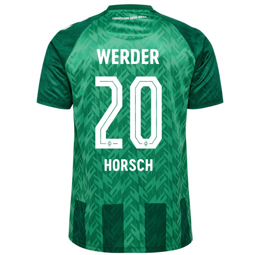 Kinder Fußball Jonas Horsch #20 Grün Heimtrikot Trikot 2024/25 T-Shirt Luxemburg