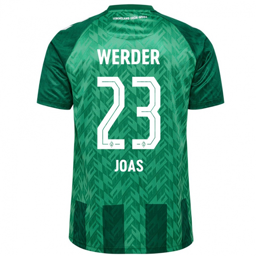 Kinder Fußball Julius Joas #23 Grün Heimtrikot Trikot 2024/25 T-Shirt Luxemburg