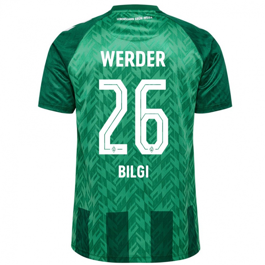 Kinder Fußball Süleyman Bilgi #26 Grün Heimtrikot Trikot 2024/25 T-Shirt Luxemburg