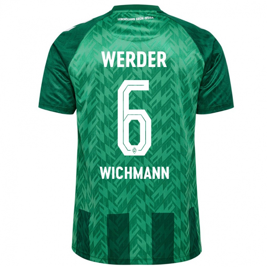 Kinder Fußball Reena Wichmann #6 Grün Heimtrikot Trikot 2024/25 T-Shirt Luxemburg