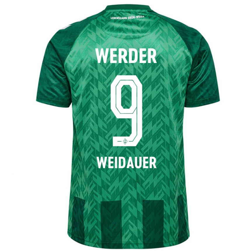 Kinder Fußball Sophie Weidauer #9 Grün Heimtrikot Trikot 2024/25 T-Shirt Luxemburg