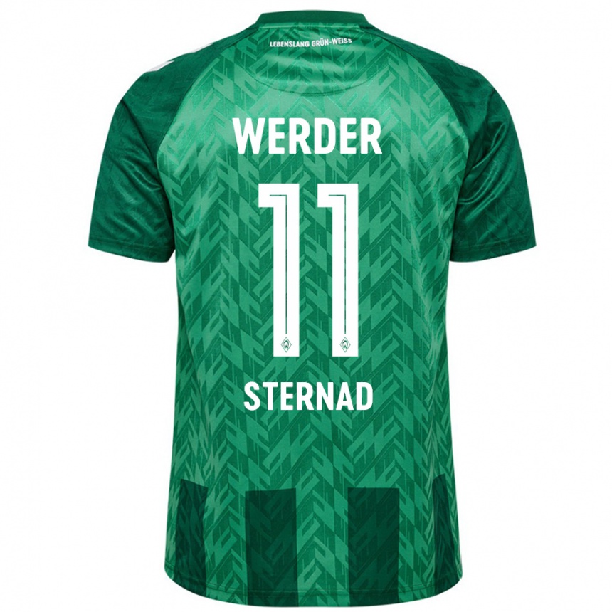 Kinder Fußball Maja Sternad #11 Grün Heimtrikot Trikot 2024/25 T-Shirt Luxemburg