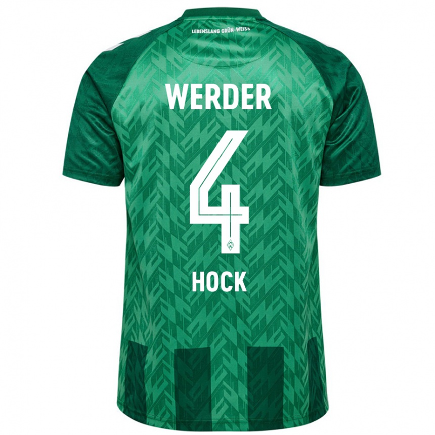 Kinder Fußball Alexander Höck #4 Grün Heimtrikot Trikot 2024/25 T-Shirt Luxemburg