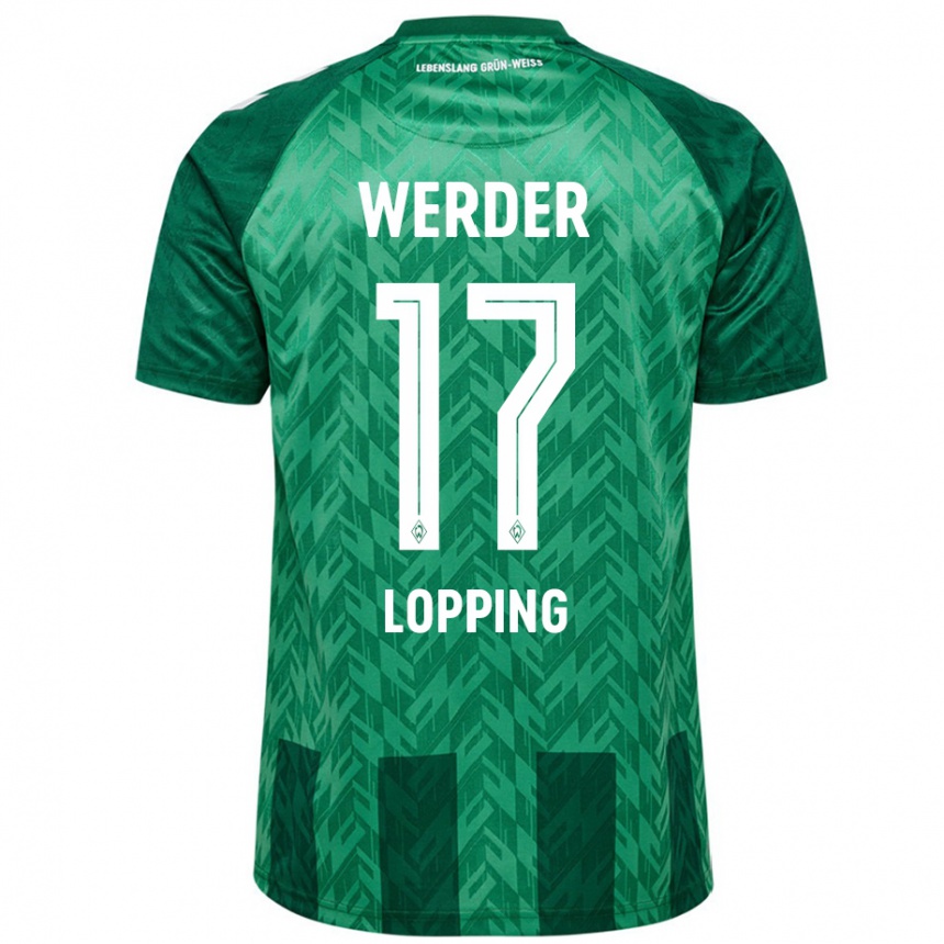 Kinder Fußball Jakob Löpping #17 Grün Heimtrikot Trikot 2024/25 T-Shirt Luxemburg