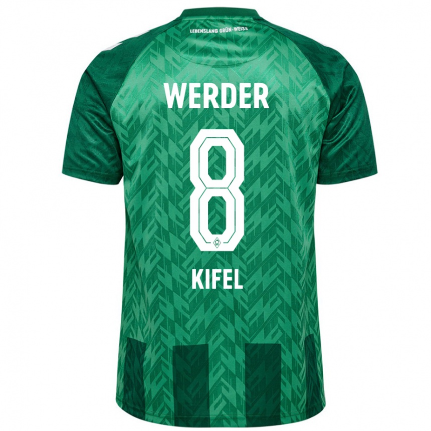 Kinder Fußball Denis Kifel #8 Grün Heimtrikot Trikot 2024/25 T-Shirt Luxemburg