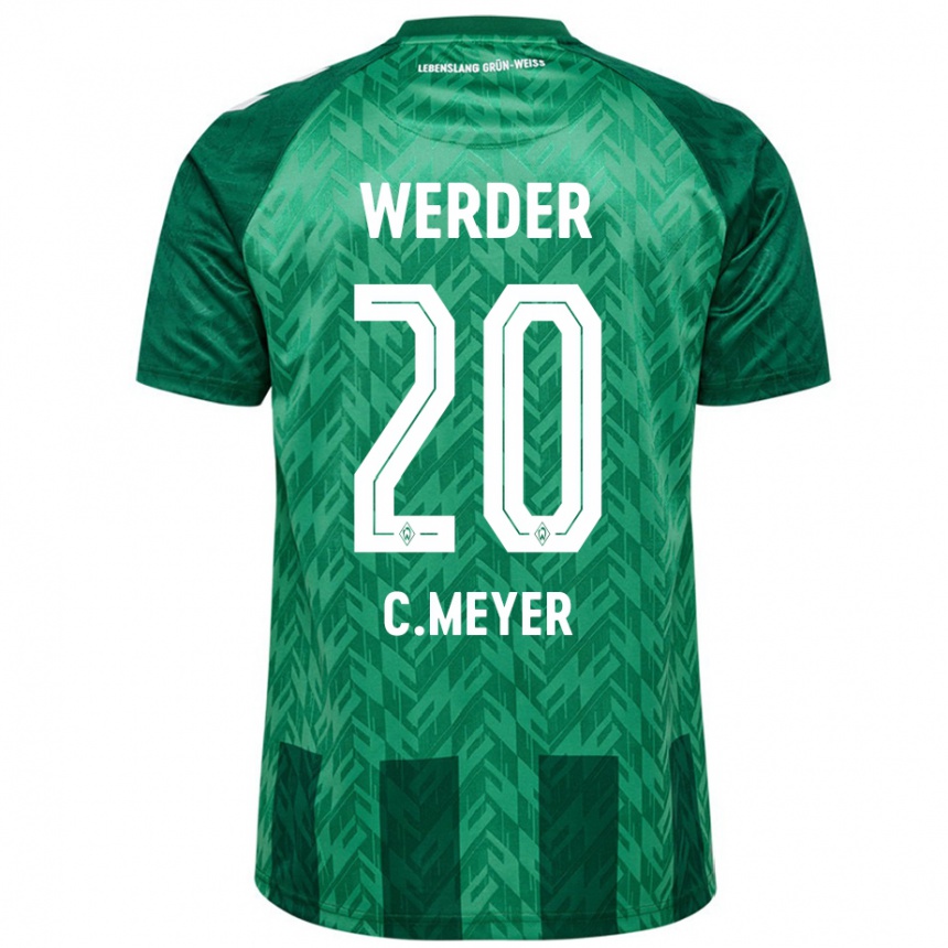 Kinder Fußball Christin Meyer #20 Grün Heimtrikot Trikot 2024/25 T-Shirt Luxemburg