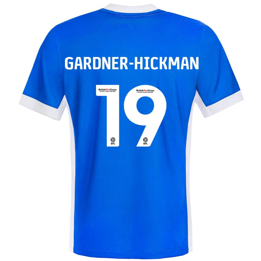 Kinder Fußball Taylor Gardner-Hickman #19 Blau Weiß Heimtrikot Trikot 2024/25 T-Shirt Luxemburg