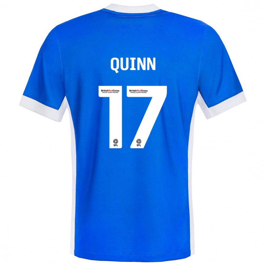 Kinder Fußball Lucy Quinn #17 Blau Weiß Heimtrikot Trikot 2024/25 T-Shirt Luxemburg