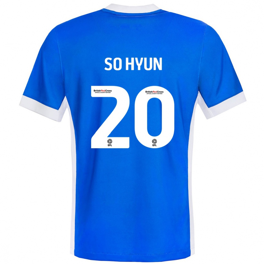 Kinder Fußball Cho So-Hyun #20 Blau Weiß Heimtrikot Trikot 2024/25 T-Shirt Luxemburg