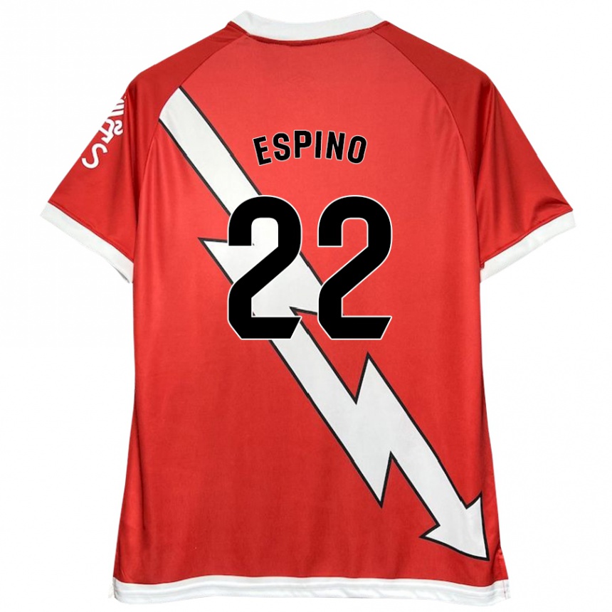 Kinder Fußball Alfonso Espino #22 Weiß Rot Heimtrikot Trikot 2024/25 T-Shirt Luxemburg