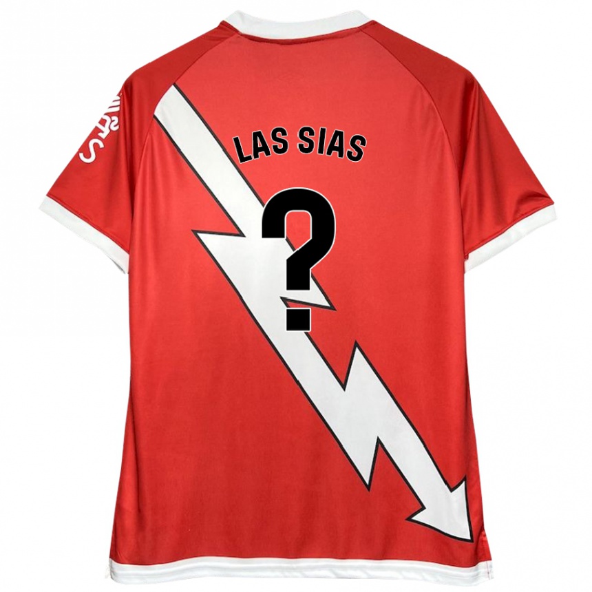 Kinder Fußball Marco De Las Sías #0 Weiß Rot Heimtrikot Trikot 2024/25 T-Shirt Luxemburg