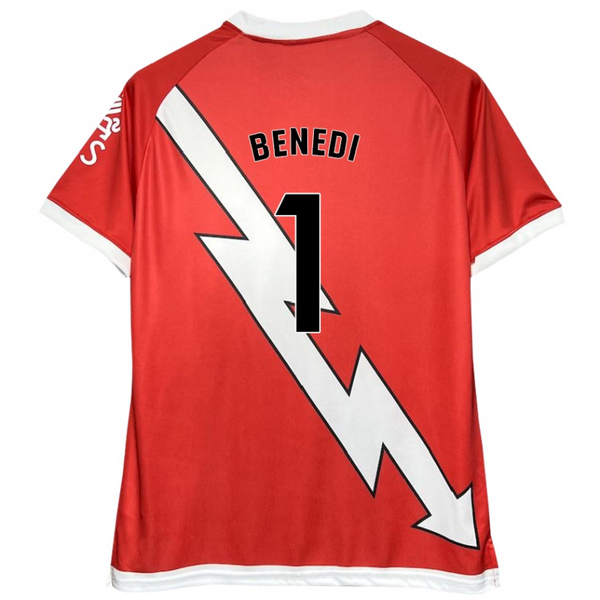 Kinder Fußball Miguel Benedi #1 Weiß Rot Heimtrikot Trikot 2024/25 T-Shirt Luxemburg